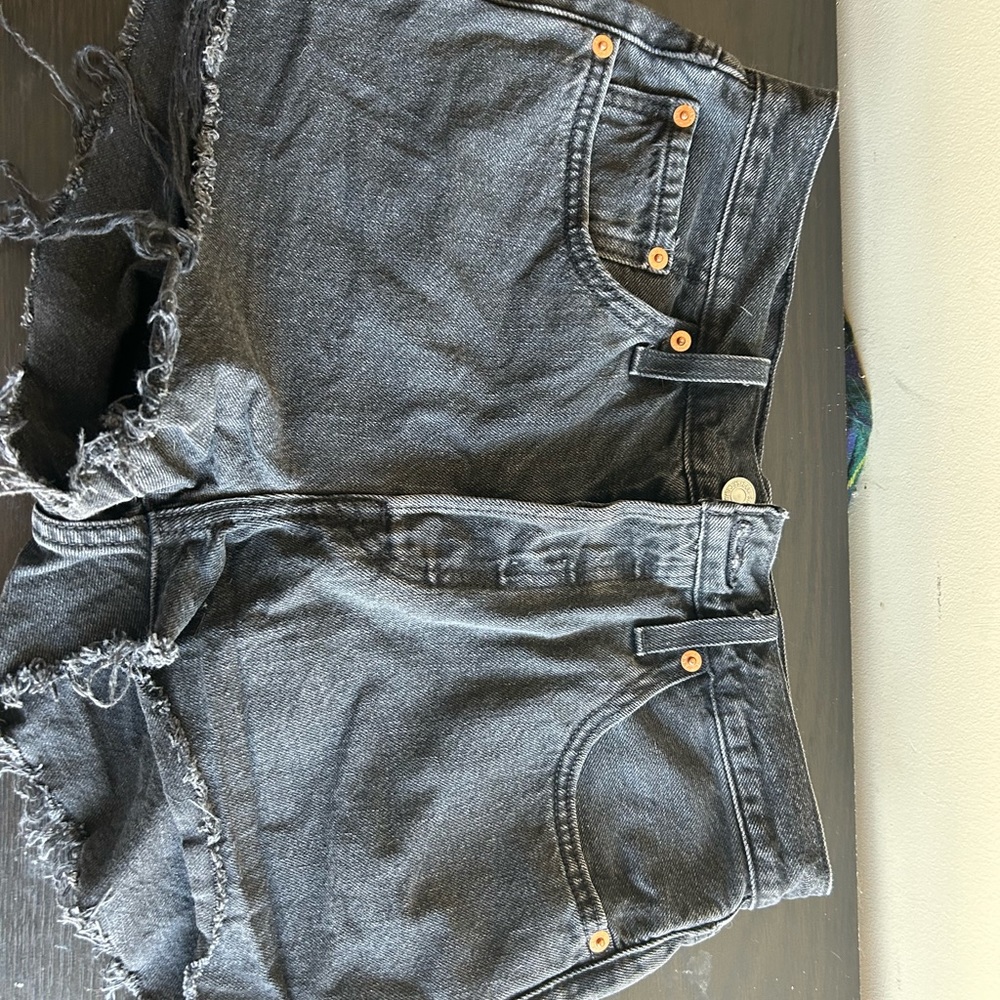 LEVIS Women's Black Denim Shorts